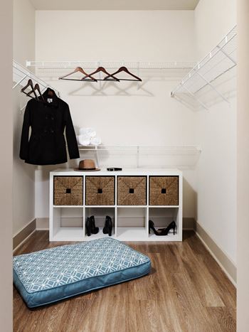 Spacious walk-in closets attached to bedroom at 4700 Colonnade apartment rentals in Birmingham, AL